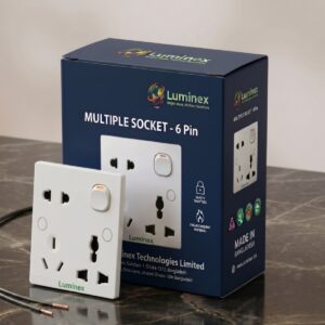 Luminex 6-Pin Universal Multiple Socket with Safety Switch