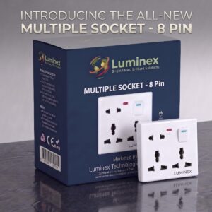 Luminex 8-Pin Universal Multiple Socket with Safety Switch